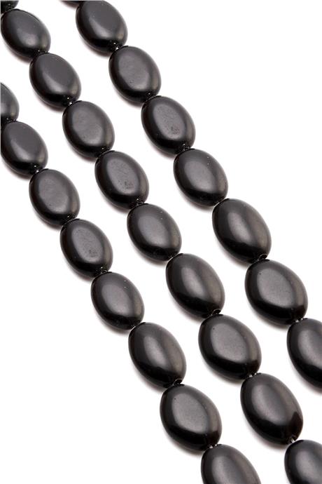 Onyx Natural Stone Oval Cut 17x12mm String Of Beads