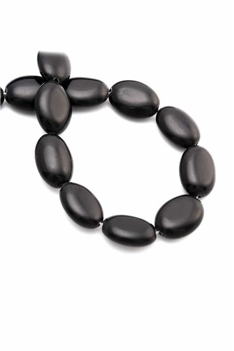 Onyx Natural Stone Oval Cut 17x12mm String Of Beads