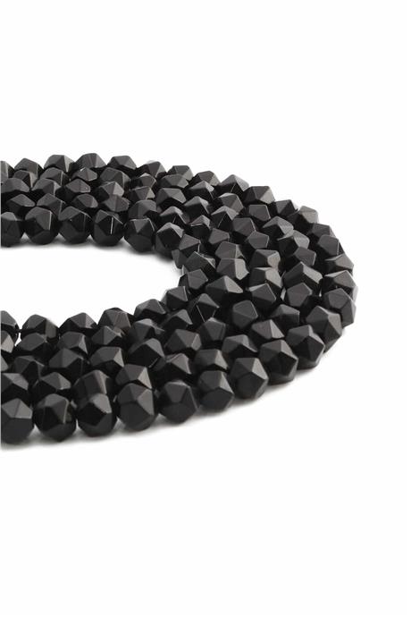 Onyx Squeezing Natural Stone Hexagonal Cut 10mm String Of Beads