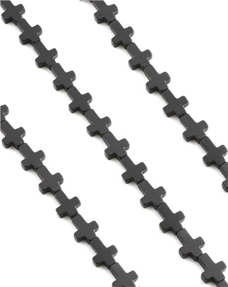 Onix Cross Cut Natural Stone 12x16mm String Of Beads