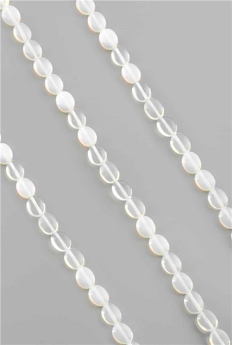 Opal Natural Stone Oval Cut 8x10mm String Of Beads