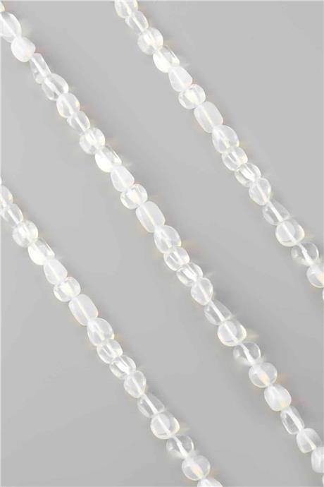 Opal Natural Stone Shiny Tumbler Cut 7x10mm String Of Beads
