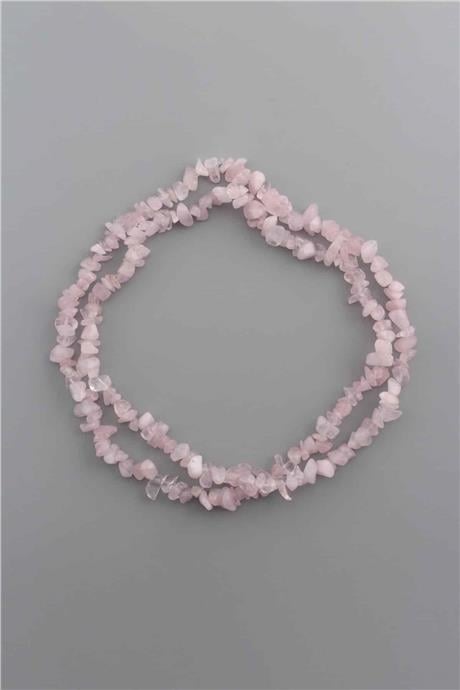 Pembe Kuvars Kırık Taş Orta Boy Parlak 5x8mm Doğal Taş Dizi