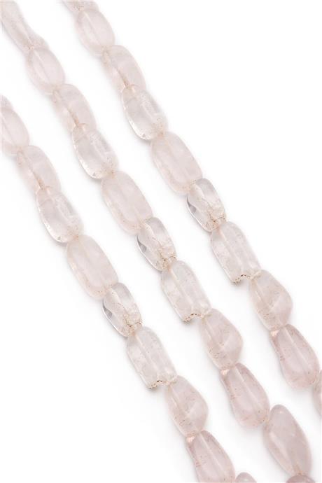 Pembe Kuvars Doğal Taş Amorf Kesim Dizi