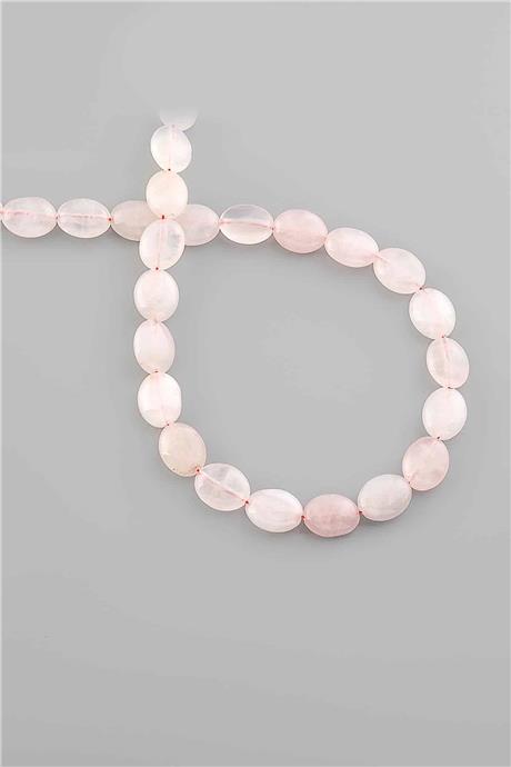 Pembe Kuvars Taşı Oval Kesim 8x10mm Doğal Taş Dizi