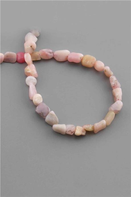 Pembe Opal Doğal Taş Parlak Pembe Tımbıl Kesim 6x8mm Dizi [AA]