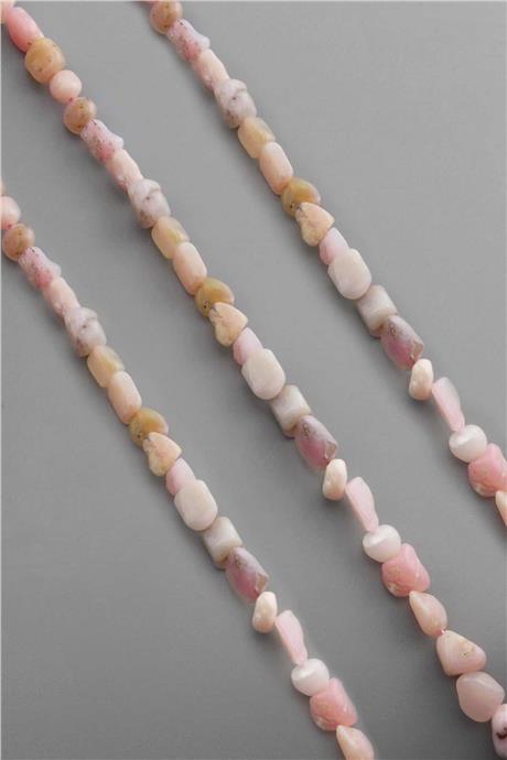 Pembe Opal Doğal Taş Parlak Pembe Tımbıl Kesim 6x8mm Dizi [AA]