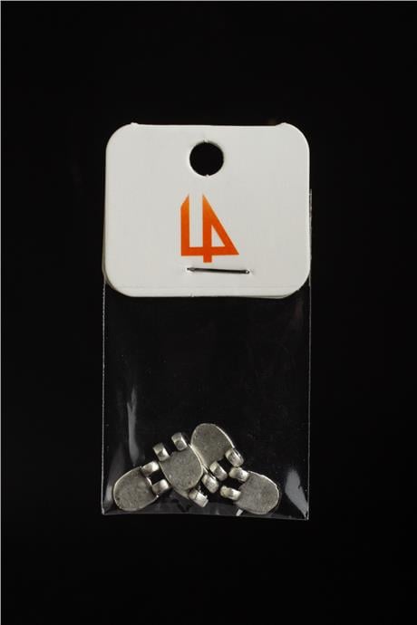 Pirinç Antik Gümüş Oval Kesim İki Halkalı Aparat 10x6 mm