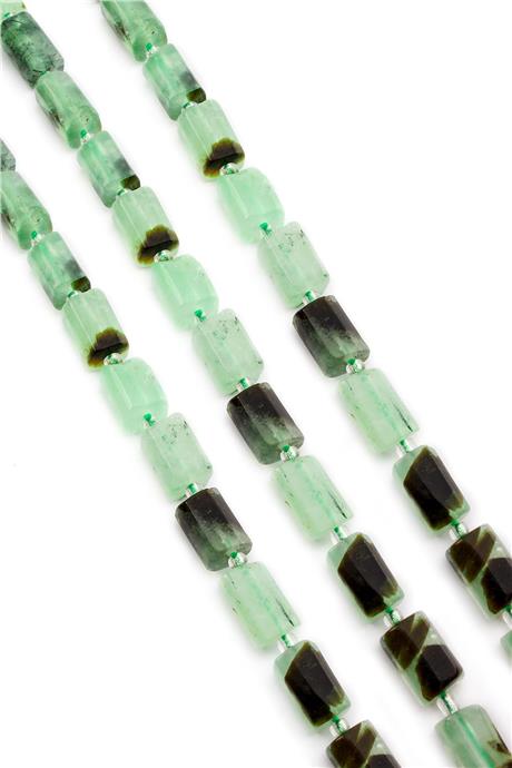 Prehnit Doğal Taş Silindir Kesim 7x12mm Dizi