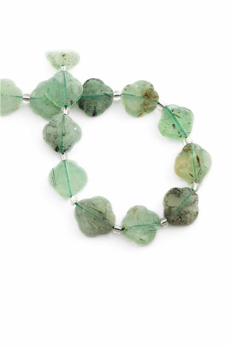 Prehnit Doğal Taş Yonca Kesim 17x6mm Dizi