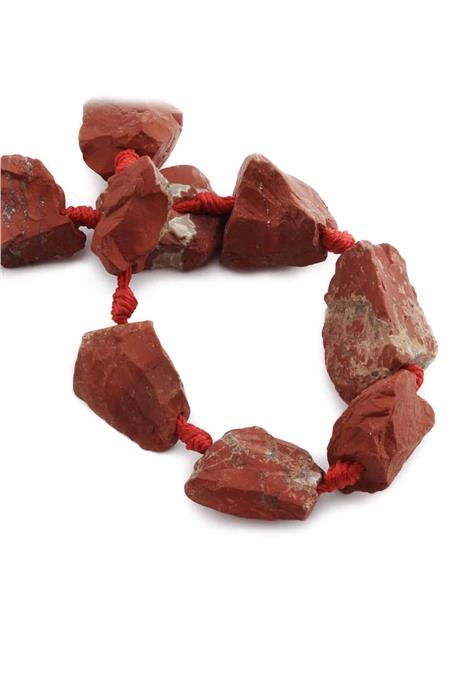 Red Jasper Doğal Taş Mat Kırmızı Ham Kütle Kesim 15x25mm Dizi [AA]