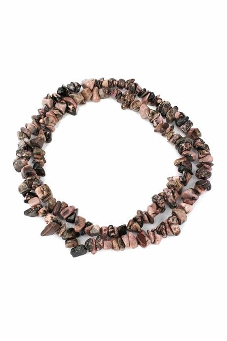 Rodonit Doğal Kırık Taş İri Boy 8x12mm Dizi