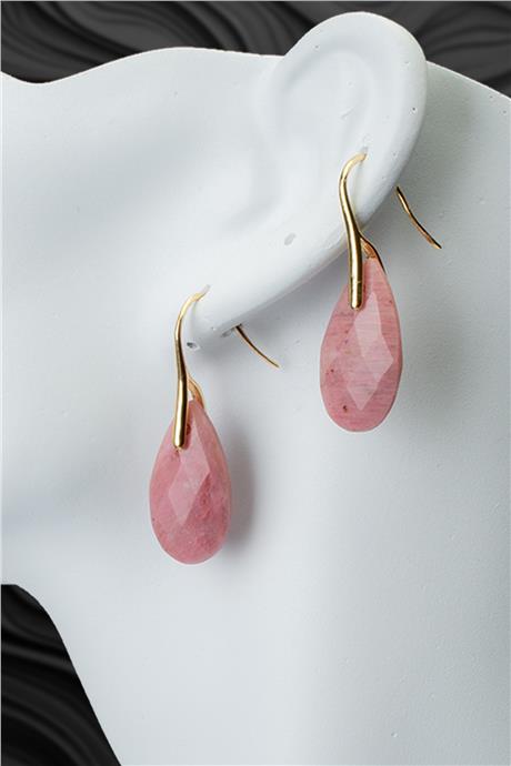 Rodonıt Doğal Taş Küpe