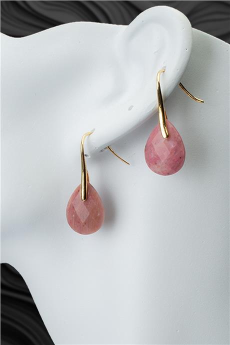 Rodonıt Doğal Taş Küpe