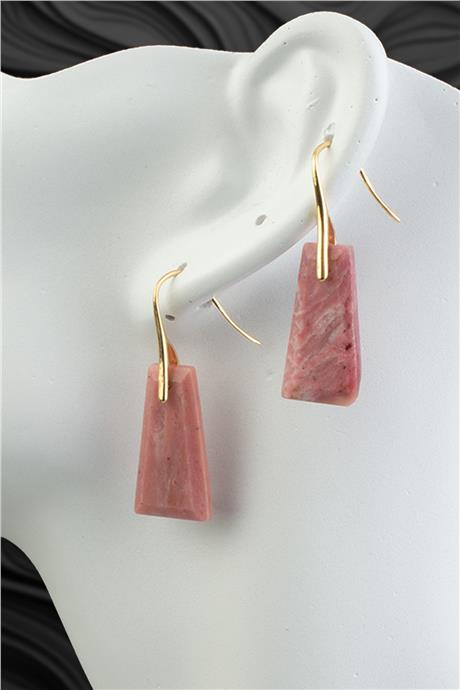 Rodonıt Doğal Taş Küpe