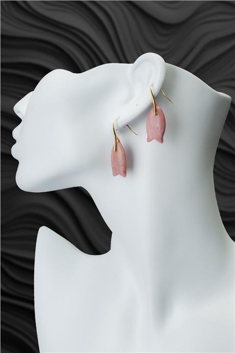 Rodonıt Doğal Taş Küpe