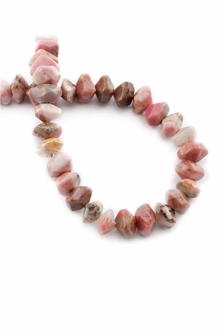 Rodonit Doğal Taş Parlak Pembe Rondela Kesim 10x7mm Dizi [AA]