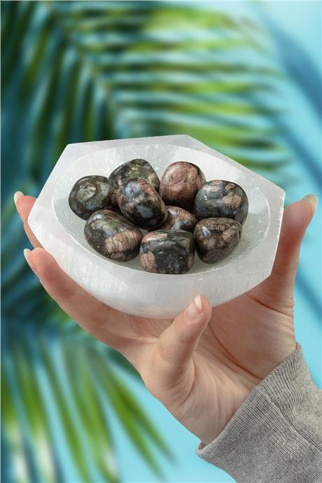 Rodonit Taşı Tamburlanmış Kütle - 100 Gram