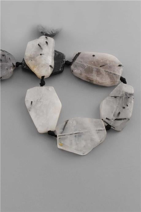 Rutil Kuvars Doğal Taş Yassı Amorf Kesim 26x38mm Dizi