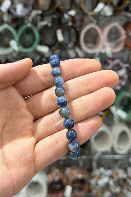 Safir Taşı Küre Kesim Doğal Taş Bileklikler [AA]