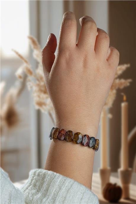 Kaplan Gözü & Şahin Gözü Taşı Oval Kesim Bileklik