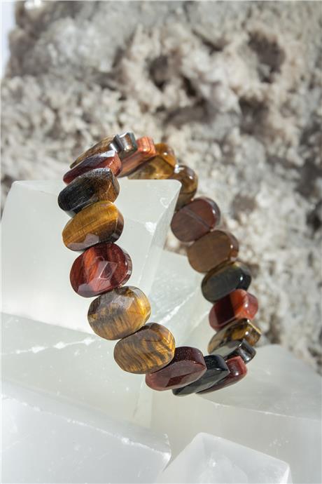 Kaplan Gözü & Şahin Gözü Taşı Oval Kesim Bileklik