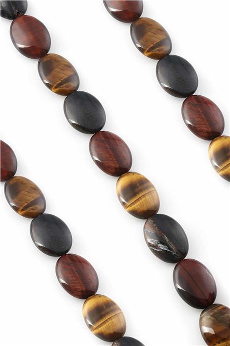 Şahin Gözü Taşı Oval Kesim Parlak 18x25mm Doğal Taş Dizi [AA]