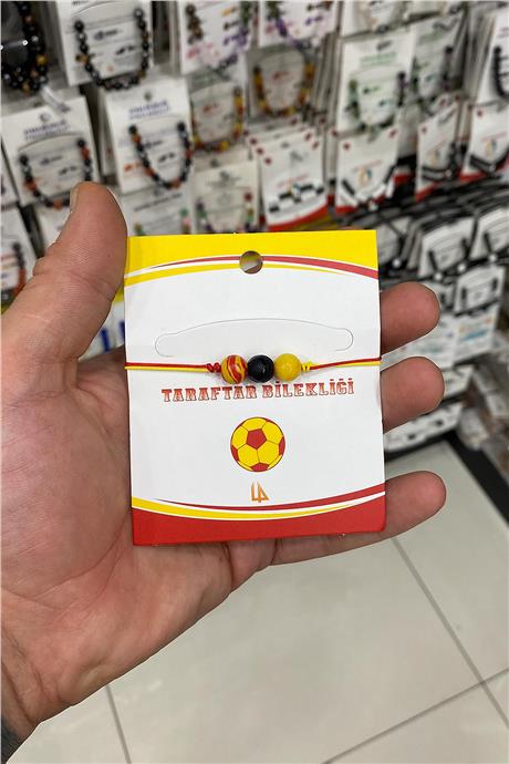 Sarı Kırmızı Sıkma Malakit Doğal Taş Cam Küre Kesim Taraftar Bilekliği