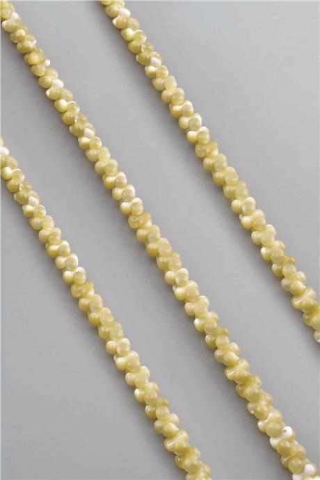 Sedef Taşı Parlak Kahverengi 3x6mm Doğal Taş Dizi [AA]