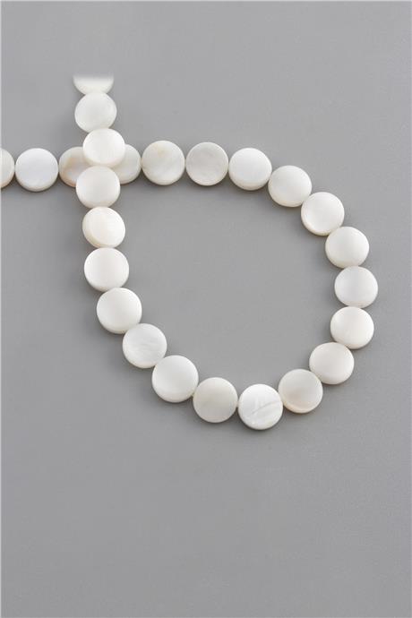 Sedef Doğal Taş Parlak Beyaz Yassı Amorf Kesim 8mm Dizi [AA]