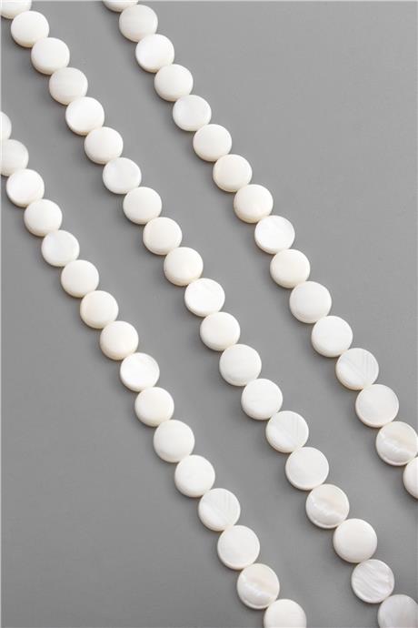 Sedef Doğal Taş Parlak Beyaz Yassı Amorf Kesim 8mm Dizi [AA]