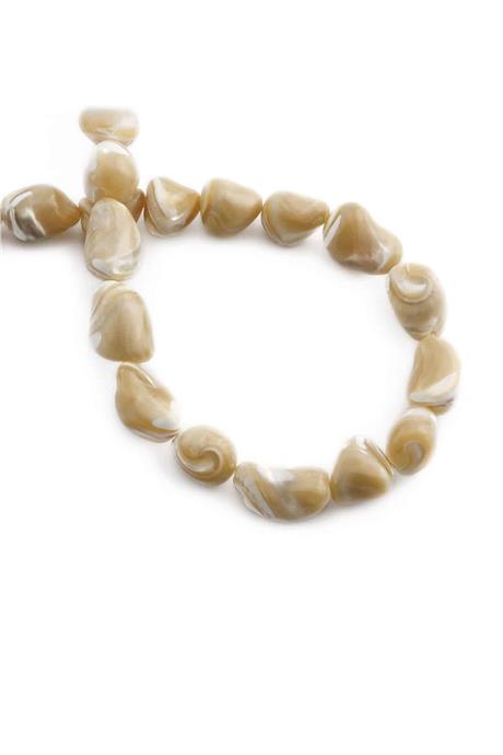 Sedef Taşı Parlak Kahverengi Amorf Kesim 7x11mm Dizi [AA]