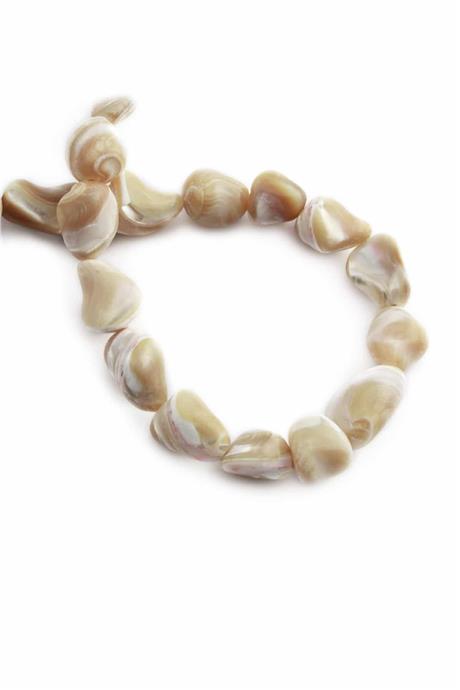 Sedef Taşı Parlak Kahverengi Amorf Kesim 8x11mm Dizi [AA]