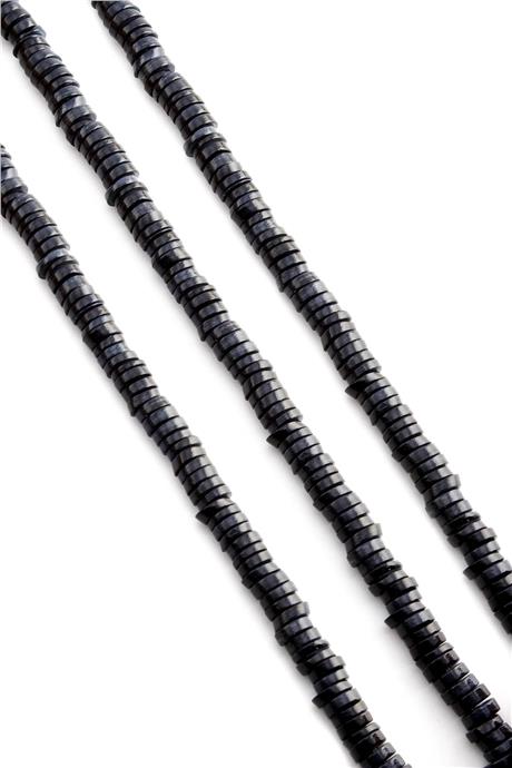 Sedef Taşı Dore Kesim Parlak Lacivert 6x2mm Doğal Taş Dizi [AB+]