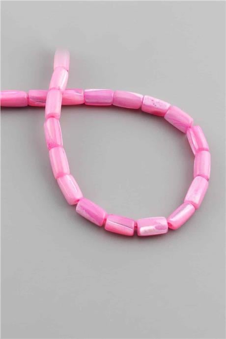 Sedef Taşı Silindir Kesim Parlak 6x10mm Doğal Taş Dizi [AA]