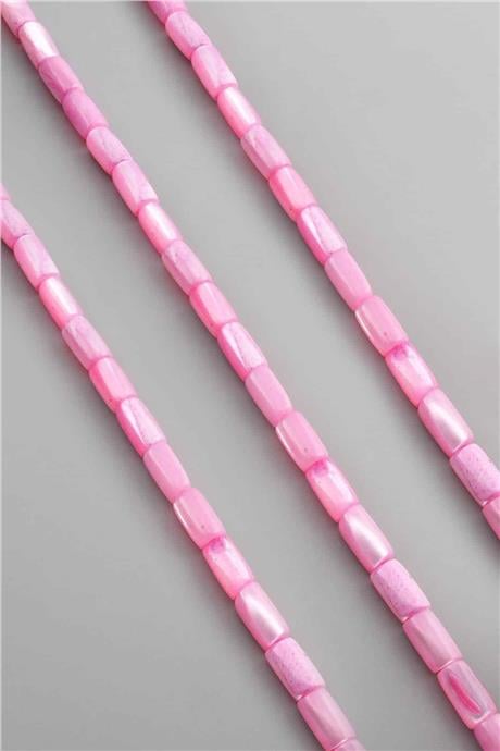 Sedef Taşı Silindir Kesim Parlak 6x10mm Doğal Taş Dizi [AA]