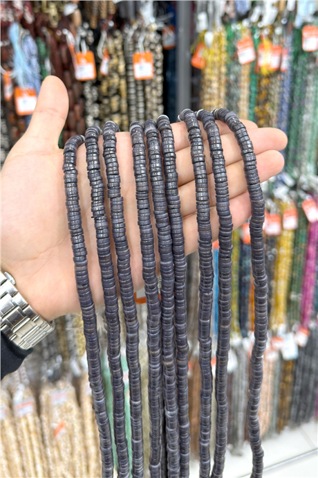 Sedef Taşı 8x2mm Rondela Kesim Doğal Taş Diziler