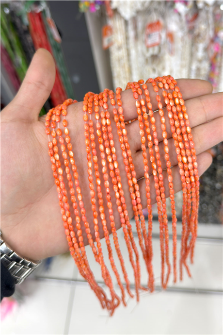 Sedef Taşı Arpa Kesim Gri 3x5mm Doğal Taş Dizi