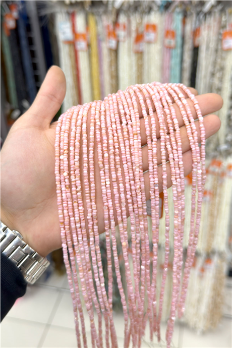 Sedef Taşı Rondela Kesim 3x1mm Doğal Taş Dizi
