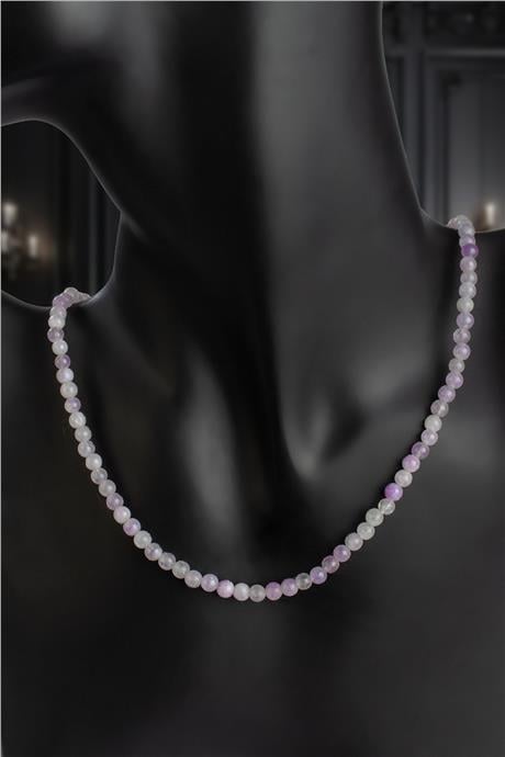 Sıkma Kunzit Doğal Taş Küre Kesim Kolye