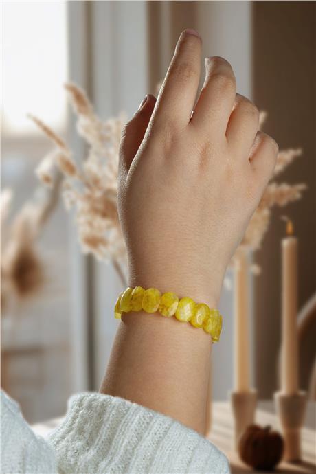 Sitrin Taşı Oval Faset Kesim Bileklik