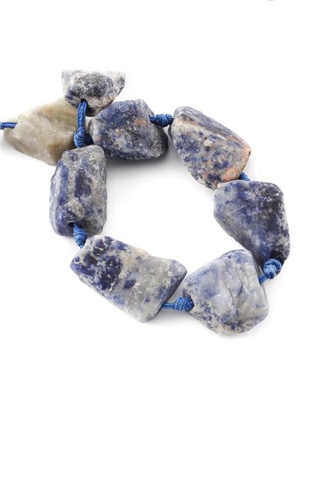 Sodalit Doğal Taş Ham Kütle Kesim 15x25mm Dizi