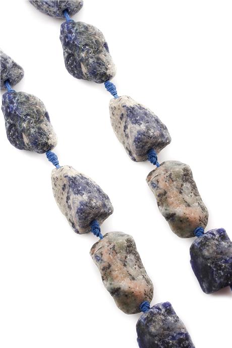 Sodalit Doğal Taş Ham Kütle Kesim 15x25mm Dizi