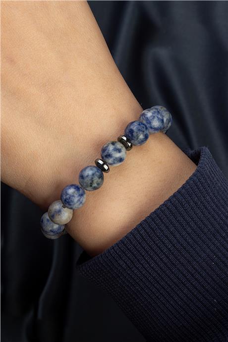 Sodalit Doğal Taş Küre Kesim 8mm Bileklik