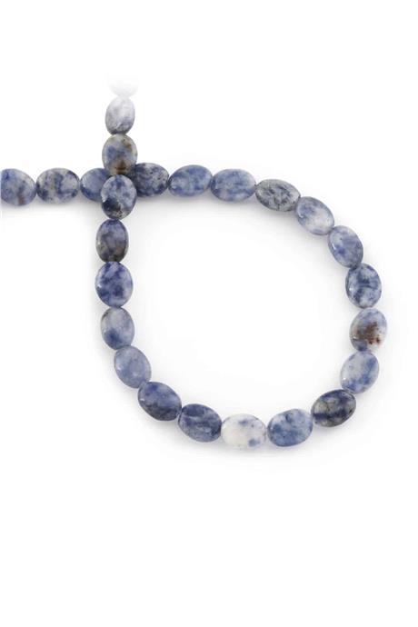 Sodalit Doğal Taş Oval Kesim 8x10mm Dizi