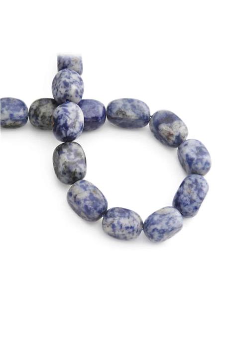 Sodalit Doğal Taş Parlak Benekli 5x8mm Dizi