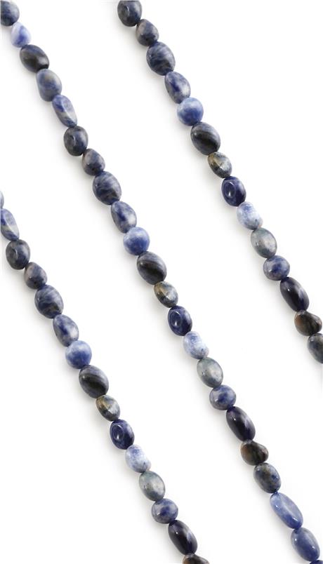 SoBranchite Natural Stone Tumbler Cut 6x8mm String Of Beads
