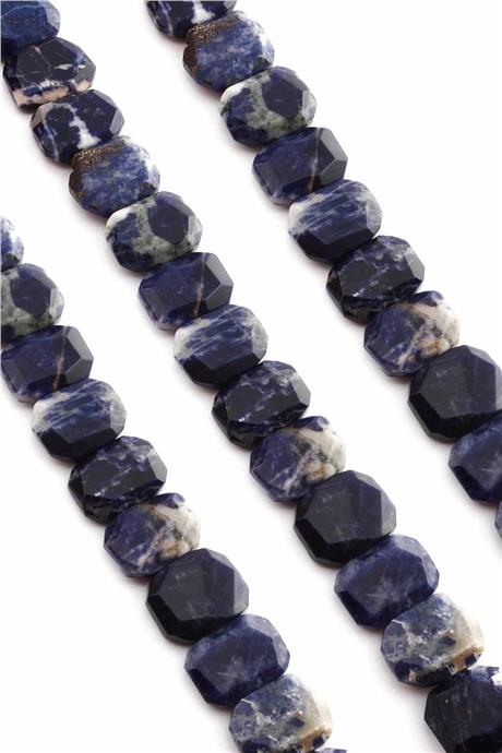 Sodalit Doğal Taş Yassı Dikdörtgen Kesim 20x15mm Dizi