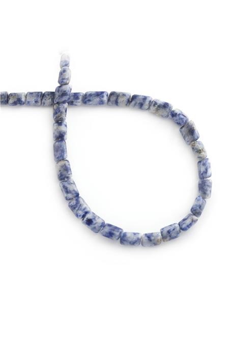 Sodalit Doğal Taş Parlak Açık Mavi Yassı Dikdörtgen Kesim 6x8mm Dizi [AA]