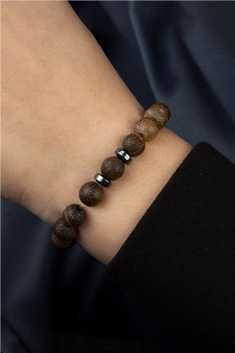 Tibet Akik Doğal Taş Küre Kesim 8mm Bileklik